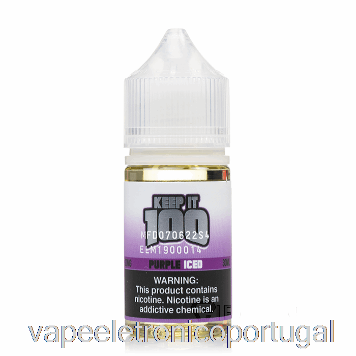 Vape Eletrônico Roxo Gelado - Mantenha 100 Sais - 30ml 50mg